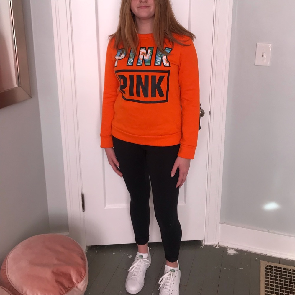 Orange Crewneck from PINK
